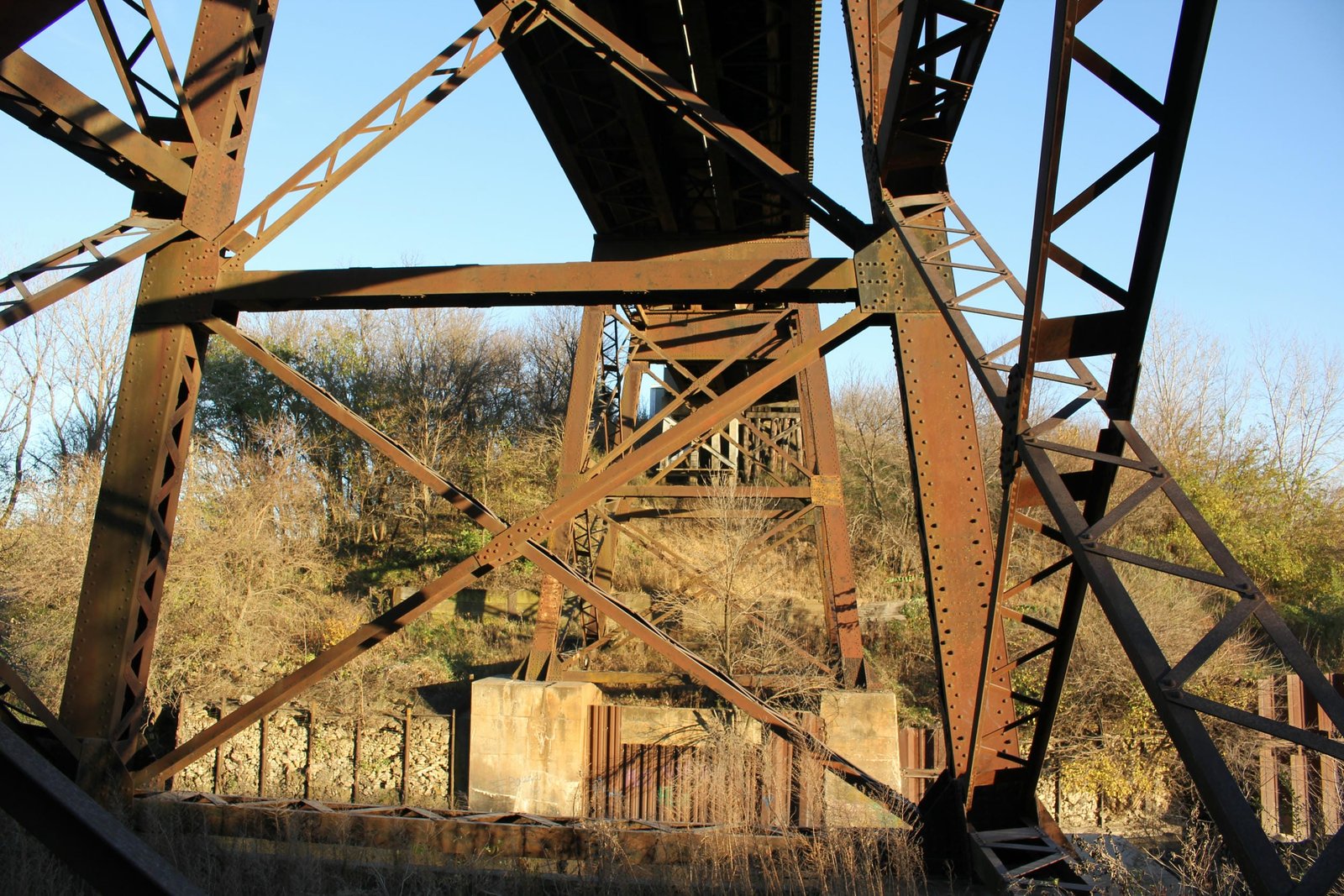 Underneath bridge